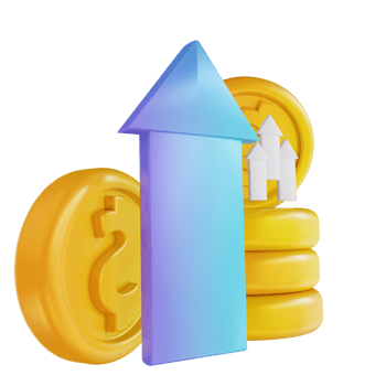 3D illustration colorful top up money png