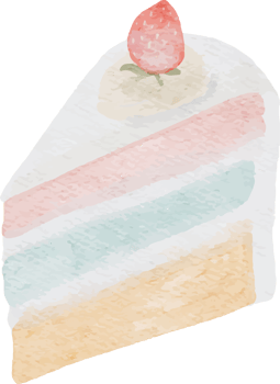 watercolor cake and dessert png