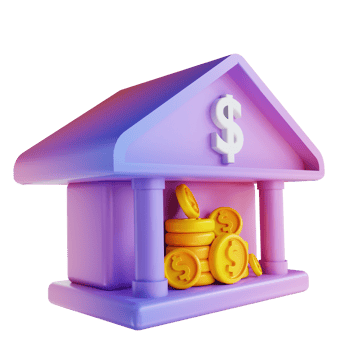 3D illustration colorful money bank png
