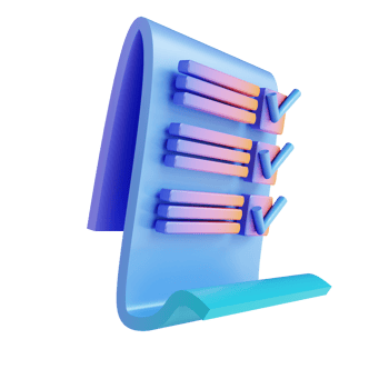 3D illustration colorful bitcoin document png