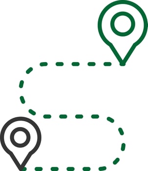 Itinerary Line Two Color vector