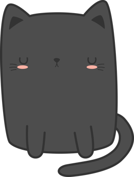 Cute Cat Sleep Element png