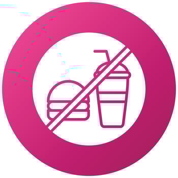 No Eating Icon Style vector