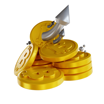 3D illustration  bitcoin up png
