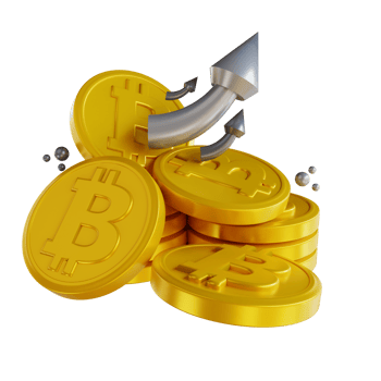 3D illustration  bitcoin up png