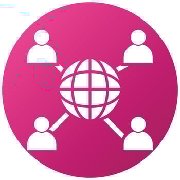 Global Network Icon Style vector