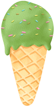 green tea ice cream with toppings png