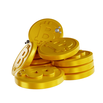 3D illustration bitcoin bitcoin stack png