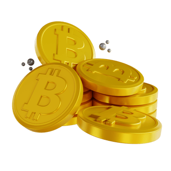 3D illustration bitcoin bitcoin stack png