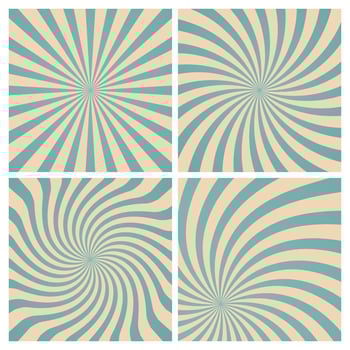 Groovy hippie 70s backgrounds with waves  swirl  twirl pattern vector