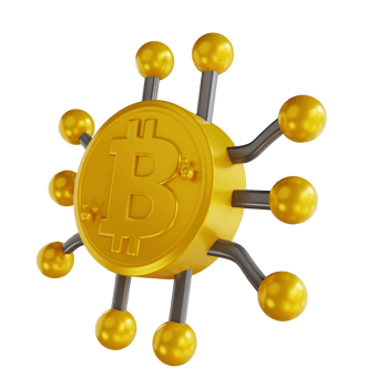 3D illustration bitcoin servers png