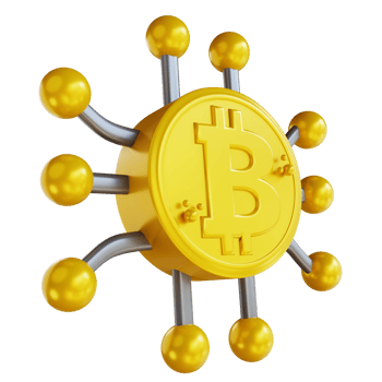 3D illustration bitcoin servers png