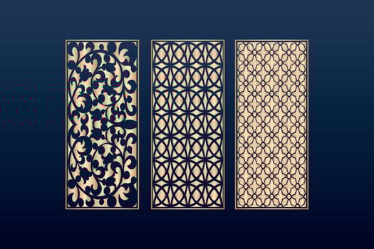 decorative elementsborder frame borders pattern islamic pattern files dxf Laser cut panel template, cnc files vector