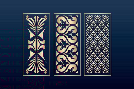 decorative elementsborder frame borders pattern islamic pattern files dxf Laser cut panel template, cnc files vector