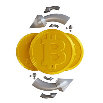 3D illustration bitcoin cash circulation png