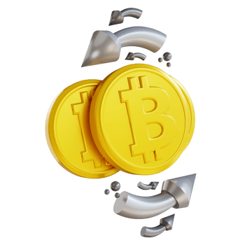 3D illustration bitcoin cash circulation png