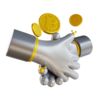 3D illustration bitcoin agreement png