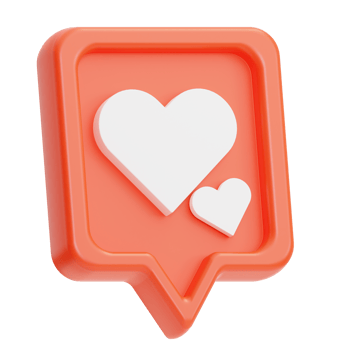 love chat illustration 3d png
