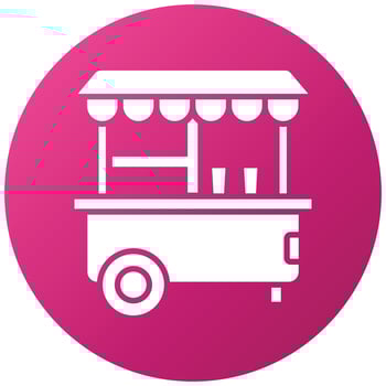 Popcorn Stall Icon Style vector