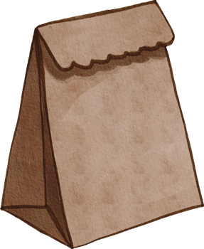 watercolor Paper Bag png