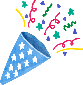 Confetti and Party Popper png