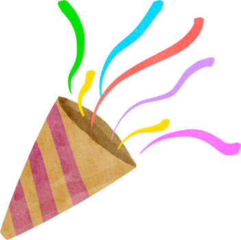 Confetti and Party Popper png