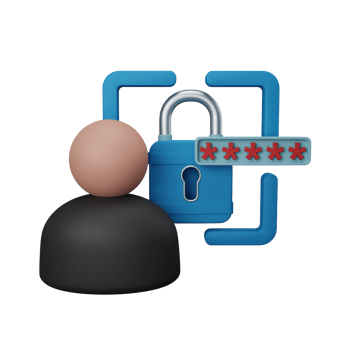 3d rendering user security isolated useful for user interface, apps and web design illustration png
