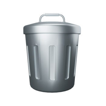 3d rendering delete, trash bin isolated useful for user interface, apps and web design illustration png