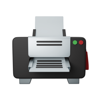 3d rendering print isolated useful for user interface, apps and web design illustration png