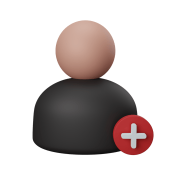 3d rendering add user isolated useful for user interface, apps and web design illustration png