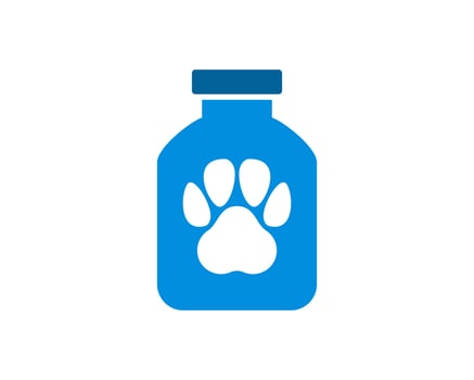 Medicine bottle with pet finger print inside vector