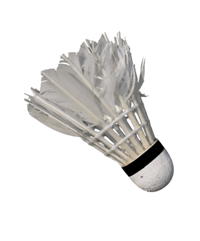 Badminton ball or shuttlecock isolated on transparent background png
