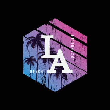 Los angeles illustration typography. perfect for t shirt design vector