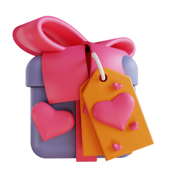 3D illustration love gift 3 box suitable for valentine's day png