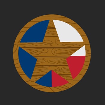 illustration vector of wood star and usa color perfect for print,background,etc.