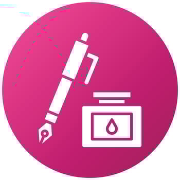 Pen And Ink Icon Style vector