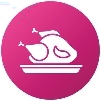 Chicken Dinner Icon Style vector