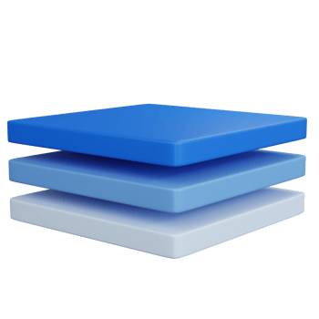 3d rendering blue layers icon isolated png