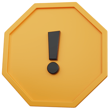 3d rendering alert octagon isolated png