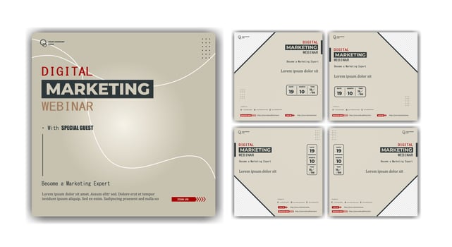 Social media posts template modern design, for digital marketing Agency vector