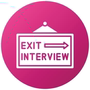 Exit Interview Icon Style vector