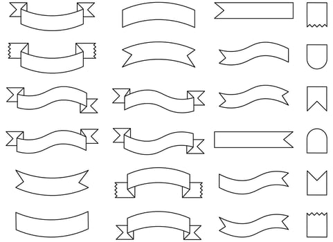 ribbon vector design illustration isolated on white background