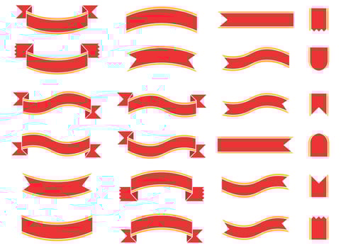 ribbon vector design illustration isolated on white background