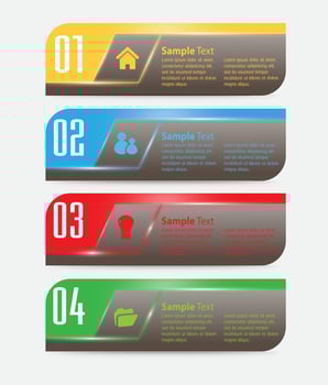 Colorful 4-step Infographic vector