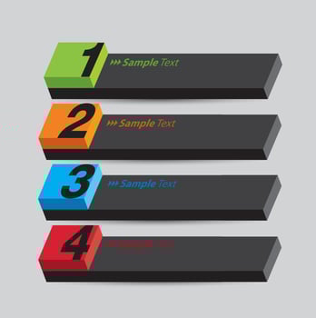 Colorful 4-step Infographic vector