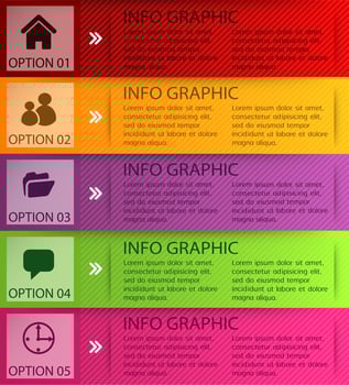 Colorful 5-step Infographic vector