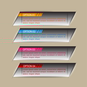 Colorful 4-step Infographic vector