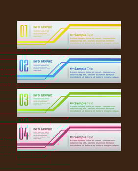 Colorful 4-step Infographic vector