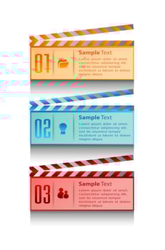 Colorful 3-step Infographic vector