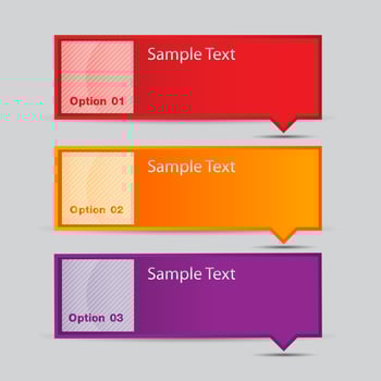 Colorful 3-step Infographic vector